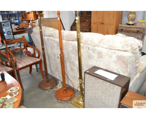 A brass standard lamp 