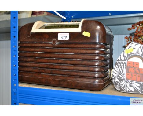 A vintage Bush radio AF, sold as collector's item