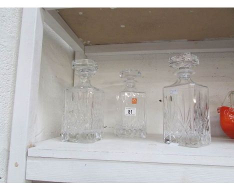 2 Royal Crystal Rock and a Stuart Crystal decanter