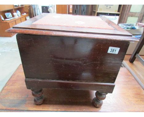 A Victorian commode with liner