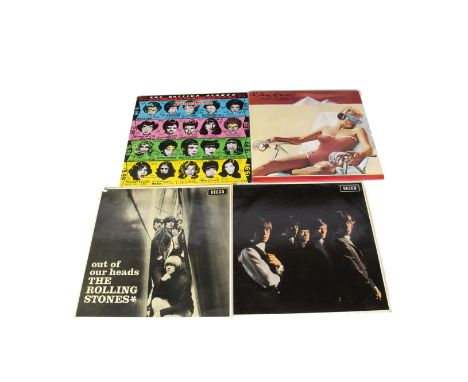 Rolling Stones LPs, four UK release albums comprising Rolling Stones (Unboxed labels EX/VG+), Out Of Our Heads (Boxed Labels 