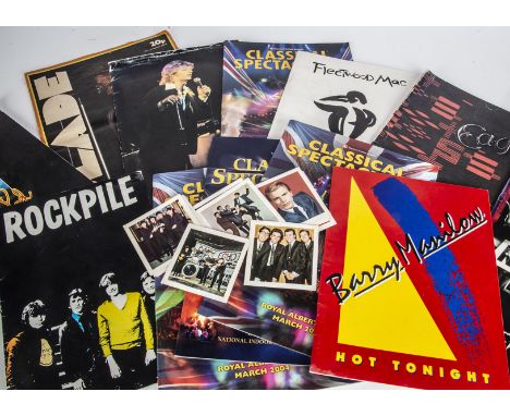 Concert Programmes plus, eleven programmes comprising Rockpile, Fleetwood Mac, The Eagles, Rod Stewart, Roxette, Barry Manilo