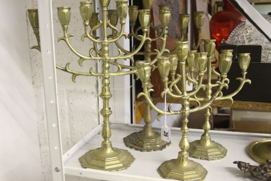 20th cent. Brass ware: Menorah candle Taking brassware to the next level is