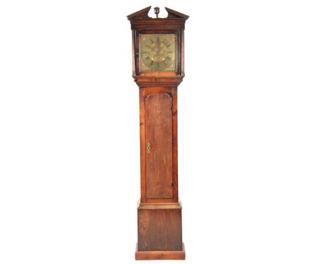 JONAS BARBER WINSTER NO 604 AN 18TH CENTURY OAK 30 HOUR LONGCASE CLOCK the 11" brass dial with chapter ring and spandrels enc