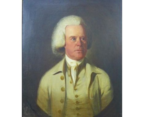 18th century oil on canvas portrait of a gentleman, believed to be James Craig, apparently unsigned, in an ornate gilt frame,