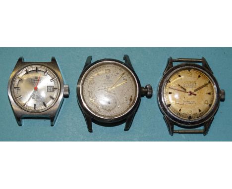 A Tissot Visodate Automatic Seastar Pr 516 steel-cased wrist watch, (working sporadically), a Tudor Oyster wrist watch, (move