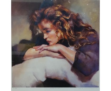 Robert Oscar Lenkiewicz (1941-2002), 'Study of Lisa', a limited-edition print, 191/750, signed in pencil within mount, 40 x 3