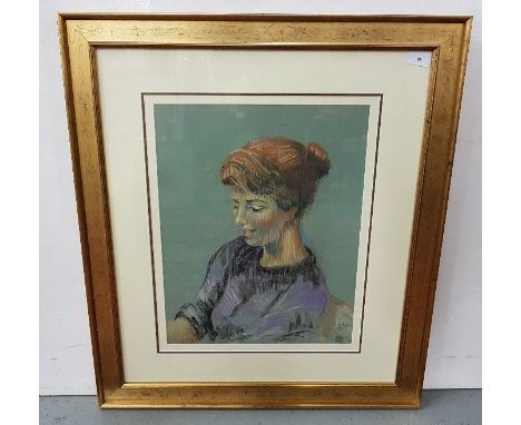  Michael Anthony Little - Portrait of a girl, Mixed media,Signed, lower right, Framed, 30x26 (frame size)  