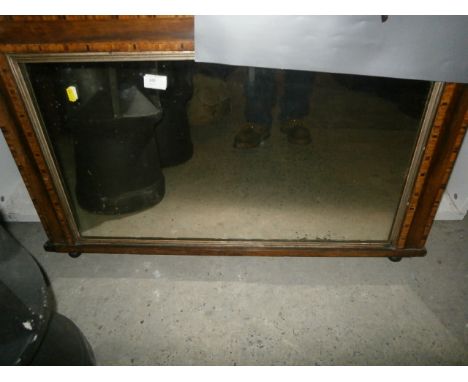 vintage inlaid over mantel mirror