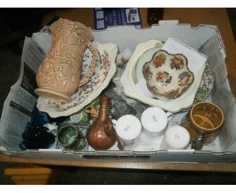 box of collectable pottery inc spode, crown ducal and hornsea etc