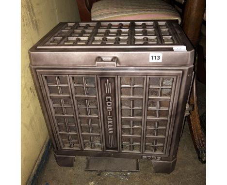 ROS ERES 5735 BROWN ENAMEL LOG STOVE 