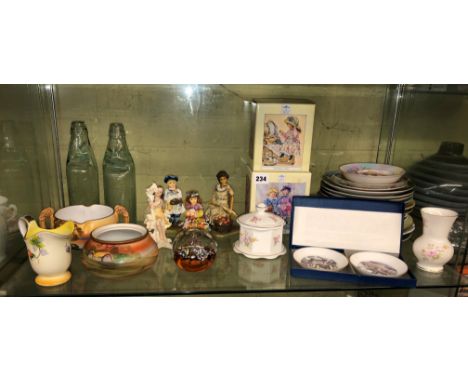 LEONARDO COLLECTION FIGURES, JAPANESE NIPPON CERAMICS, PAPERWEIGHTS AND VARIOUS LIMITED EDITION PLATES, ROYAL WORCESTER PIN T
