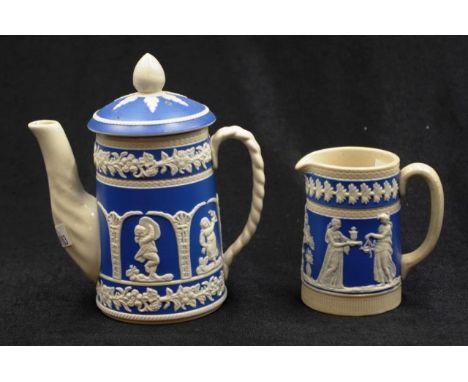 Cafe Savoy Coffee Copeland Late Spode Coffee Pot 1894-1910 New York, height approx 12.5cm together with a Copeland Late Spode