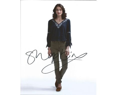 Sophie Hopkins Signed 10x8 Colour Photograph. Hopkins Is A British Actress And Model, Best Known For Her Role As April Maclea