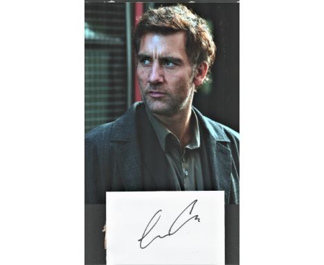 Clive Owen Signature Piece Includes 10x8 Colour Photograph And A 6x4 White Signed Card. Owen First Gained Recognition In The 