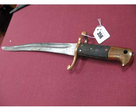 A Mid XIX Century British Sword Bayonet, pattern 1856 for the two band Enfield rifle, Solingham maker, button catch missing, 