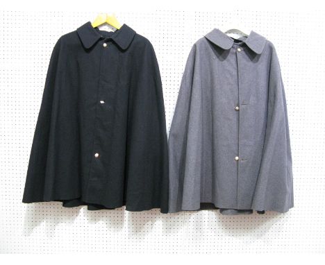 Two British Military Cloaks, Guardsmans Coldstream Grey, dark blue cloak.
