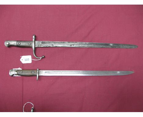 Late XIX Century Turkish Long Mauser Bayonet, German manufacturer, 17¾ long blade, all metalwork rust pitted, early XX Centur