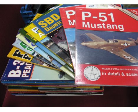 Twenty Nine Editions of the 'Detail and Scale Series' of Military Aviation Reference Books, by Bert Kinzey, detailing the P-5