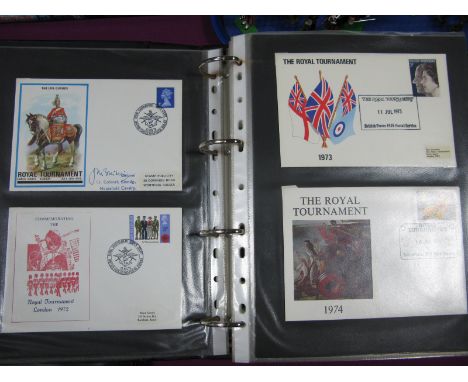 An Album of First Day and Commemorative GB Covers, depicting, Military Tatoo's and Tournaments from 1968 with special hand st