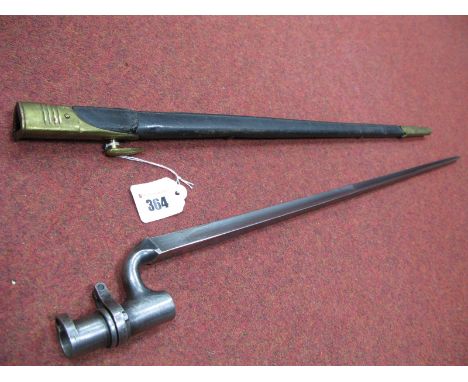 Victorian Martini Henry 1876 Socket Bayonet,  known as the "Lunger" the blade is 22" in length and war department stamped, in