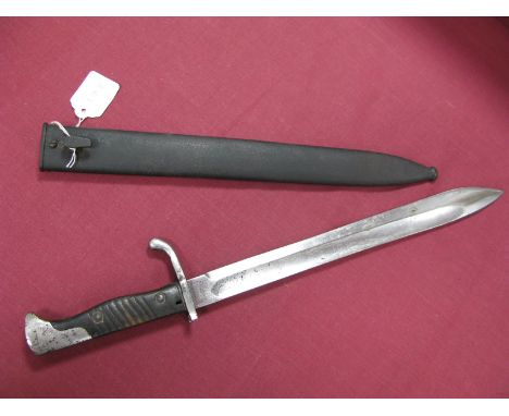 An Early XX Century German Model 98/05 "Butcher" Bayonet, 14¼" long blade marked "R. Stock &amp; Co Berlin Marienfelde", blad