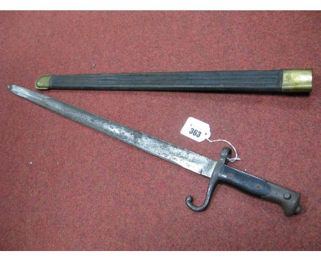 A Late XIX Century Italian Long Bayonet, model of 1871/87 for the Vetterli-Vitale Rifle. The 20 3/8" long blade is Arsenal ma