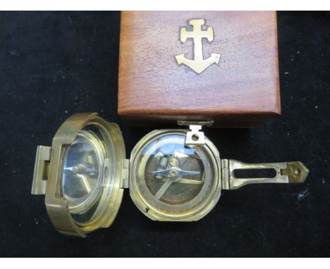 Cased Stanley London boxed compass