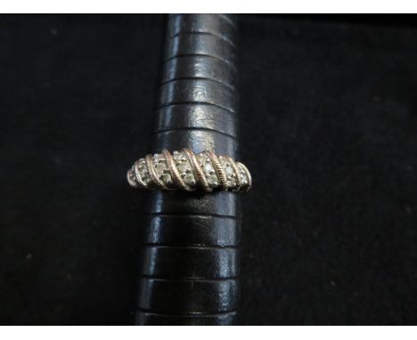 18ct Gold diamond ring Size P.5