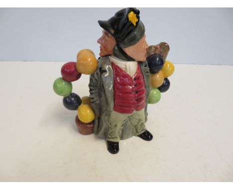 Royal Doulton balloon man/women collectors club teapot Height 19 cm signed in gold by Micheal Doulton