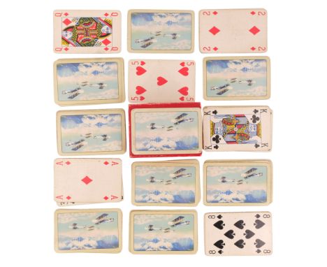 A pack of vintage John Waddington Ltd "Vickers Victoria" playing cards circa 1930s
