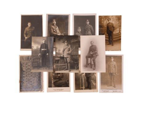 A small collection of Great War British military photographic portrait postcards