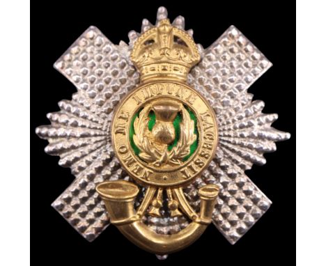 A 4th / 5th Battalion Royal Scots officer's cap badge by Marshall &amp; Aitken, Edinburgh, circa 1908-21