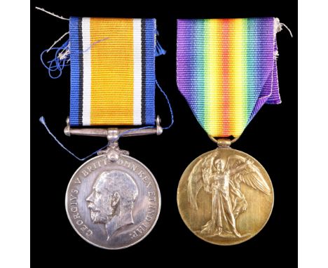 British War and Victory medals to 108312 Pte H Wilkinson, Machine Gun Corp