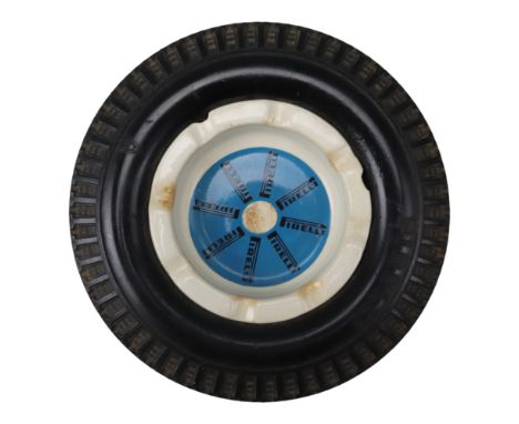 A vintage Pirelli advertising ashtray by TG Green in the form of a wheel and tyre, circa 1960s, 16 cm 