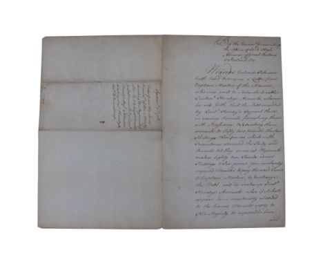 [ Autograph ] A George II autograph manuscript dated 1756 being an order from the Lords Commanders of the Admiralty to one Wi