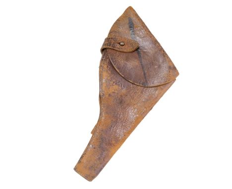 A Great War British Army officer's revolver holster modified for use with Pattern 1914 equipment
