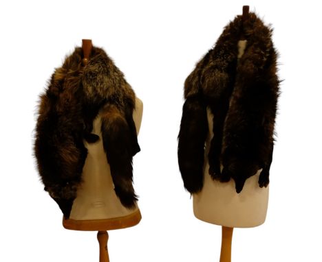 Two vintage fox fur stoles, circa 1930s