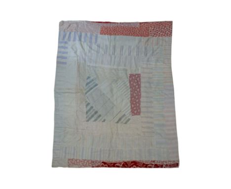 A vintage handmade patchwork quilt, 166 x 158 cm