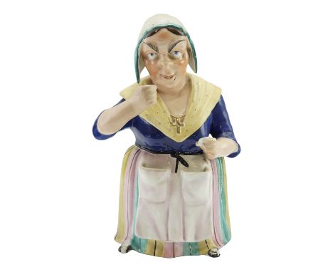 A Victorian ceramic "snuff taker" tobacco pot, height 30 cm