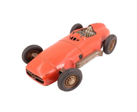A West German JNF tinplate friction-drive toy Mercedes Type 196 racing car, 24 cm