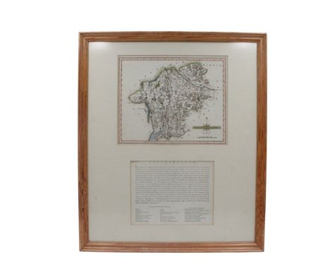 John Cary (1754 - 1835)A county map of Westmoreland, watercolour tinted engraving, published by J Cary no 181 Strand, London,