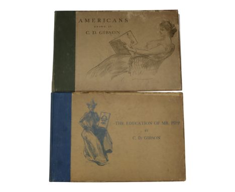 Charles Dana Gibson, two illustrated books comprising "The Education of Mr Pipp", New York, R H Russell, 1899, and "Americans