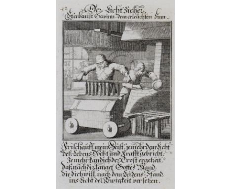 Weigel,C.: Über 200 (17 dplt.) Kupferstiche mit Berufsdarstellungen aus Weigel, Abbildung der... Hauptstände..., 1698. 8°. 46