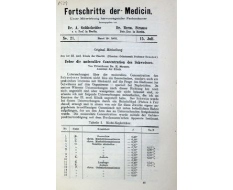 Sammlung: von 5 Separatabdrucken. Versch. Einbde.  ╔Enthält:╗ Ludwig,C. Beiträge zur Kenntniss des Einflusses der Respiration