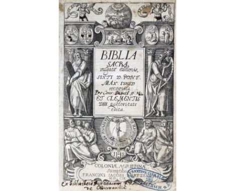Biblia latina.: Biblia Sacra, vulgatae Editionis Sixti V. Pont. Max. Iussu recognita: Et Clementis VIII. auctoritate edita. K
