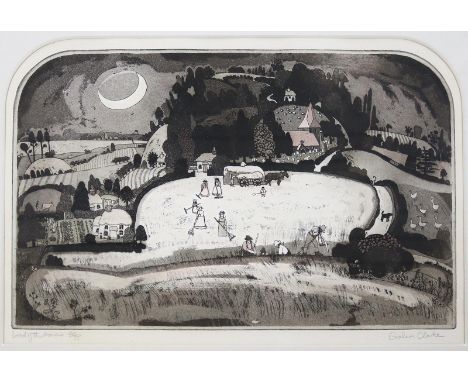Clarke, Graham: (Britisch 1941). Lord of the... Farbaquatintaradierung auf Bütten. 33,5 x 53 cm. Numm. u. sign. Unter Passep.