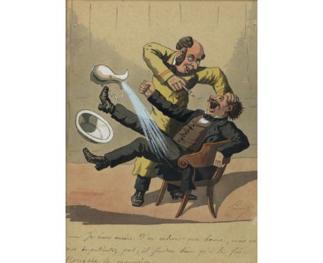 Zahnarzt.: Je viens encore l'en lever une bonne, mais ne vous empatientez-pas, il vaudraux bien qu'à la fin - j'arrache la ma
