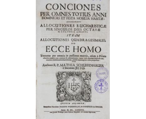 Schuffenhauer,M.: Conciones per omnes totius anni dominicas et festa mobilia habitae accesserunt allocutiones eucharisticae p