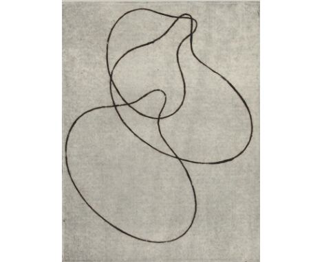 Arp, Hans: (1886 Straßburg - Basel 1966). O.T. Kalebassenartige Umrisse. Getönte Radierung auf festem Papier. Plgr. 14,8 x 11